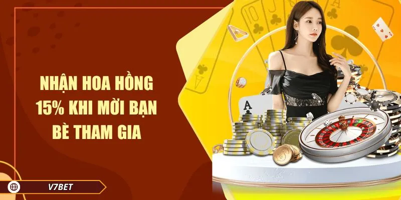 Nhận hoa hồng 15% khi mời bạn bè tham gia