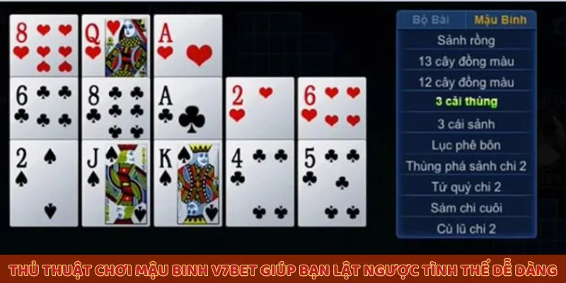 Thủ thuật chơi mậu binh V7BET giúp bạn lật ngược tình thế dễ dàng Thủ thuật chơi mậu binh V7BET giúp bạn lật ngược tình thế dễ dàng